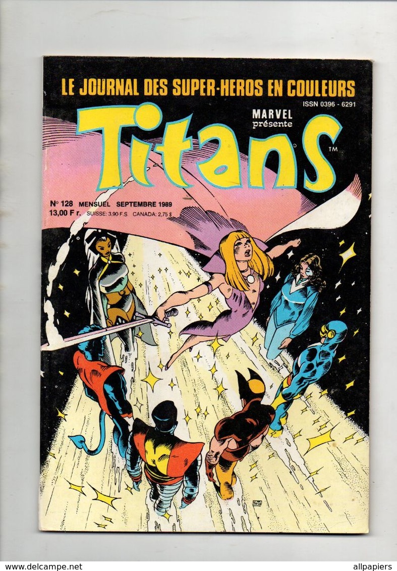 Titans N°128 Les Nouveaux Mutants - Les Vengeurs De La Côte Ouest - Les égarés De 1989 - Titans