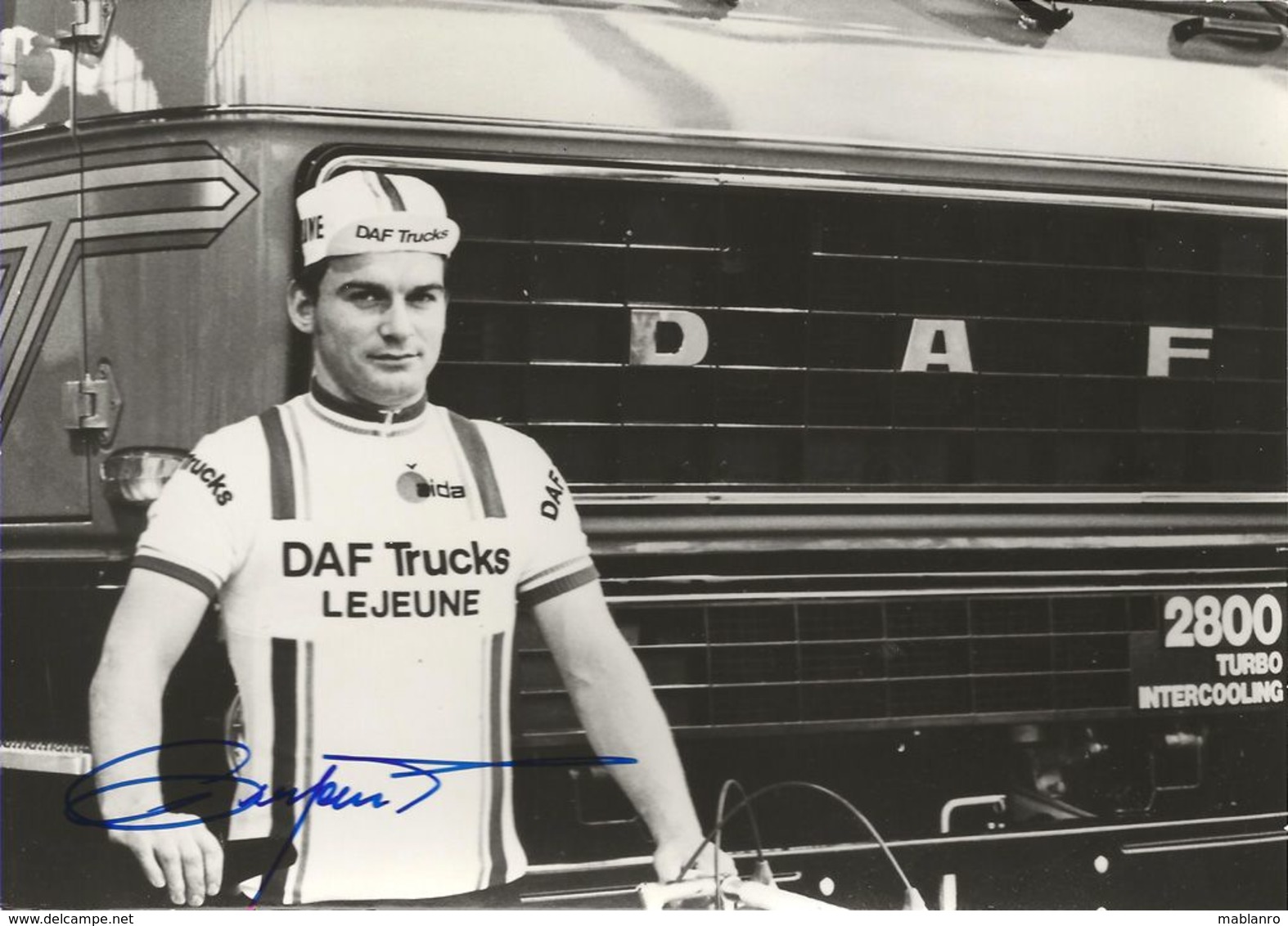 CARTE CYCLISME DIRK ONGENAE SIGNEE TEAM DAF FORMAT 12,3 X 17,5 - Cycling