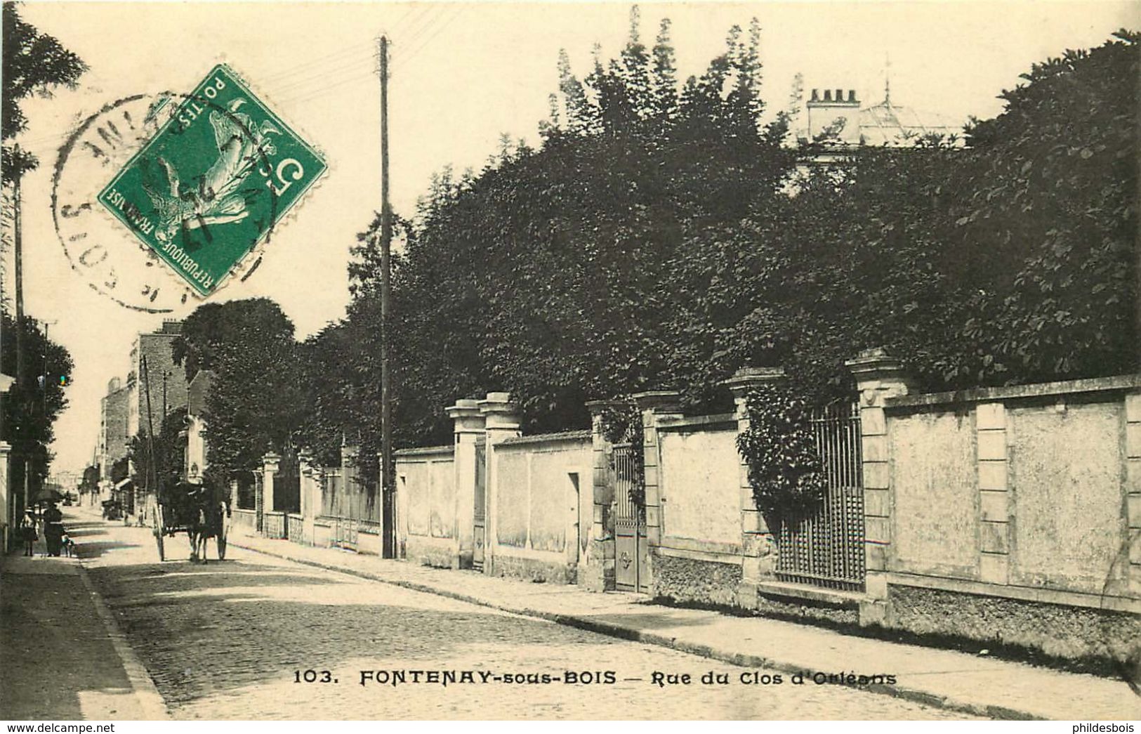 VAL DE MARNE  FONTENAY SOUS BOIS  Rue Du Clos D'Orleans - Fontenay Sous Bois