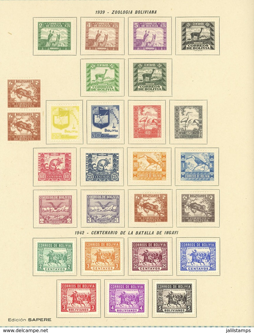 BOLIVIA: Old Collection In Album (1867 To 1952), Fairly Complete Including Many Scarce Stamps And Sets, Some Varieties ( - Bolivie