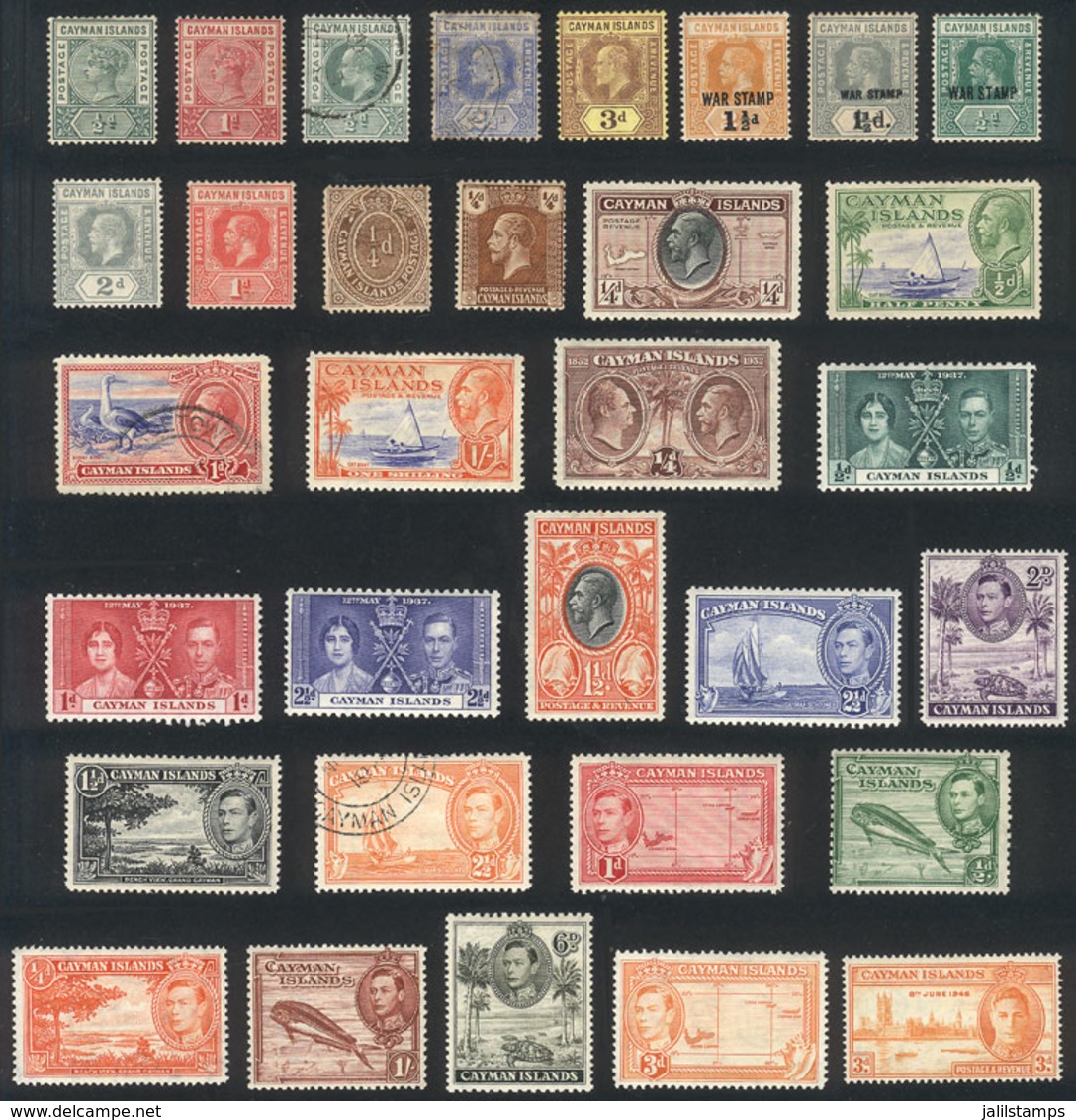 CAYMAN ISLANDS: Lot Of Mint (they Can Be Without Gum) Or Used Stamps, Most Of Fine Quality (a Few May Have Minor Defects - Iles Caïmans