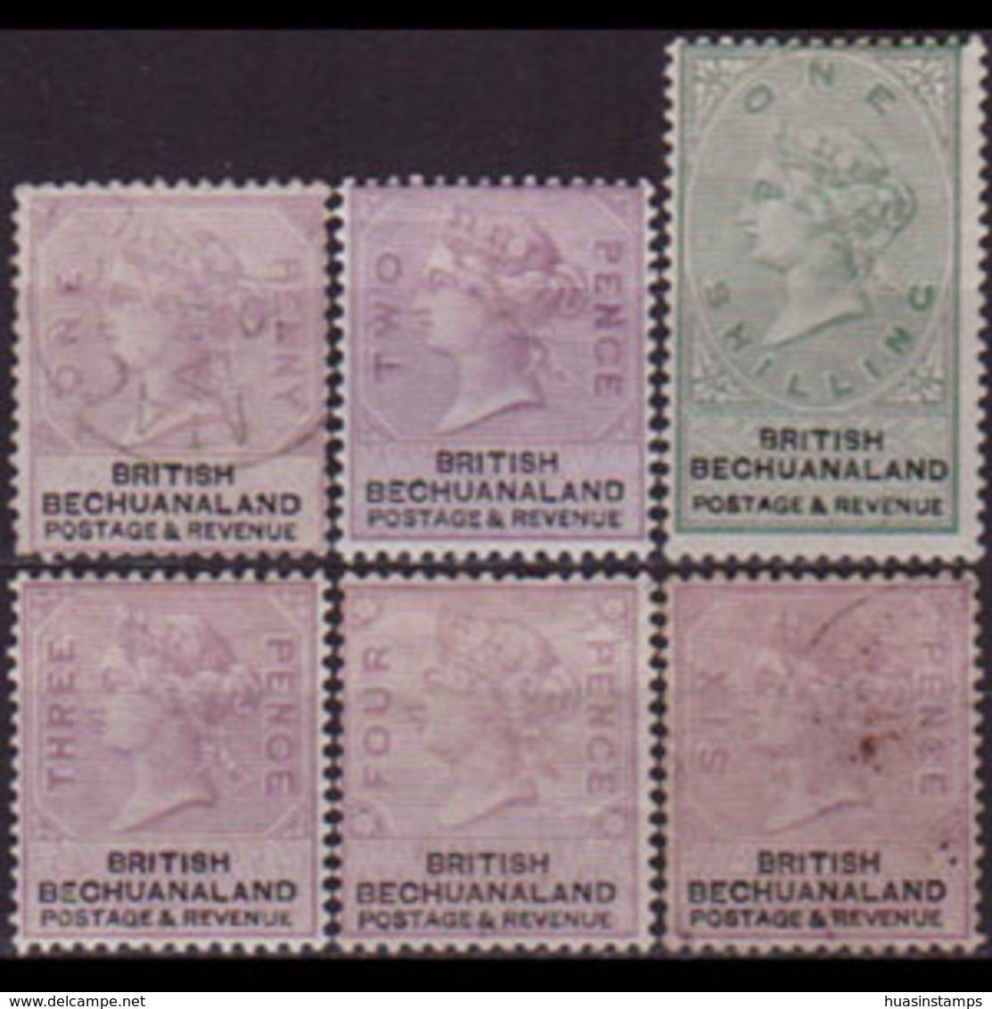 BECHUANALAND 1887 - Scott# 11-6 Queen Opt.Mixed 1p-1s LH - Sonstige & Ohne Zuordnung