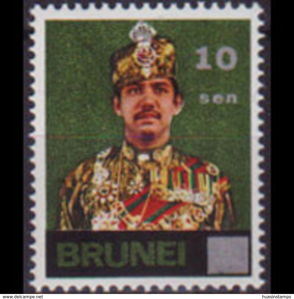 BRUNEI 1976 - Scott# 225 Sultan Surch. Set Of 1 MNH - Brunei (1984-...)