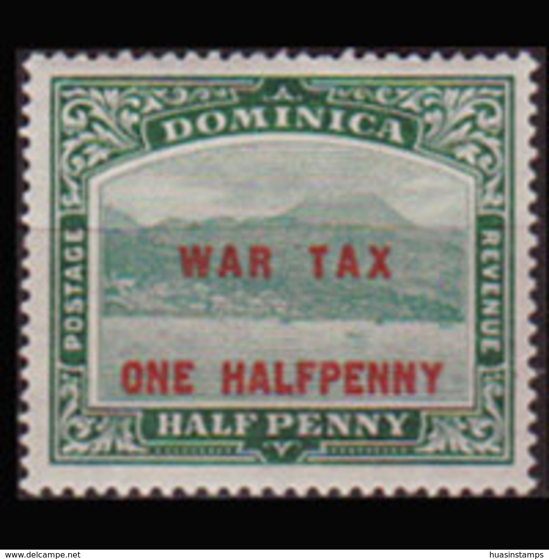 DOMINICA 1916 - Scott# MR1 View Surch. Set Of 1 LH - Dominica (1978-...)