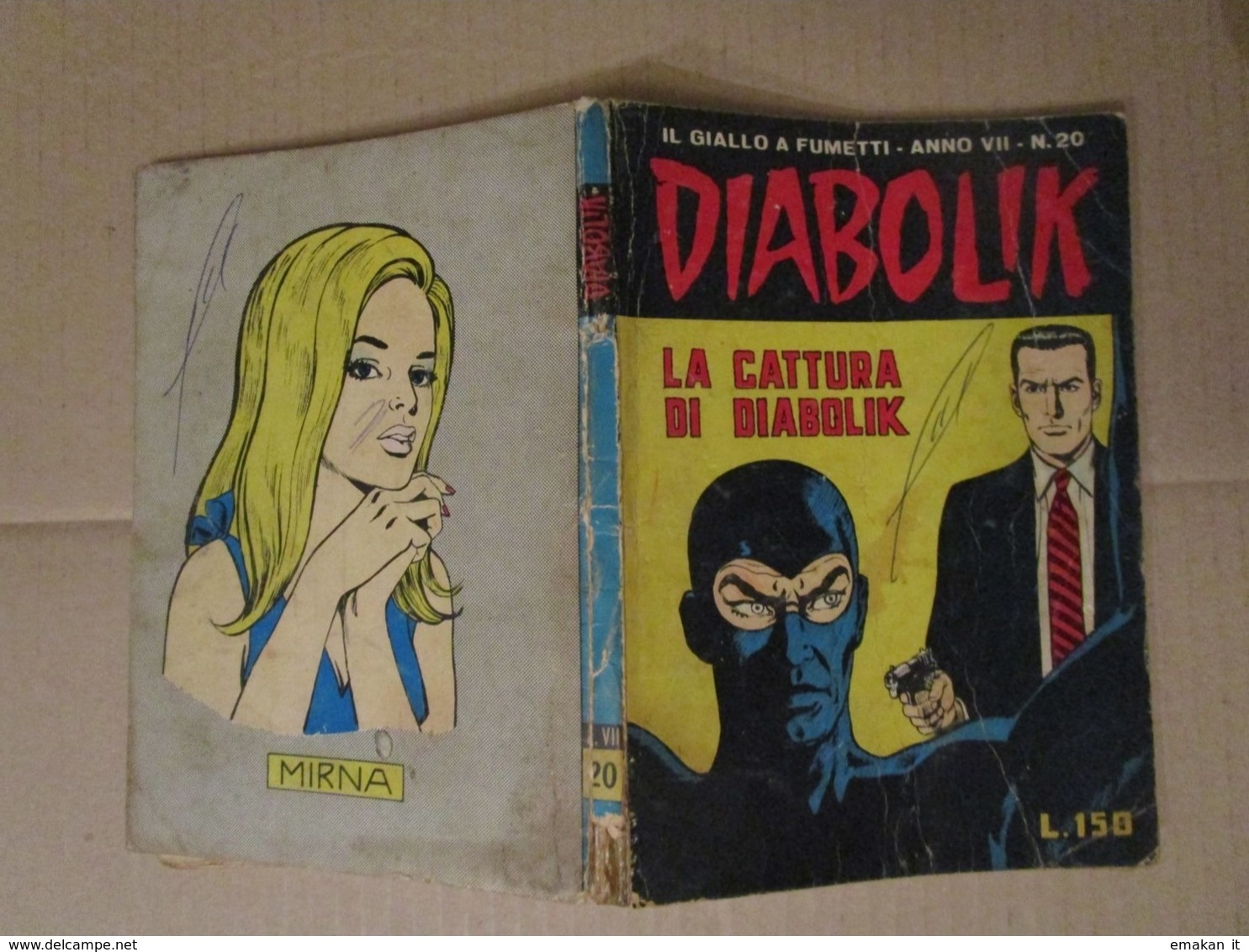 # DIABOLIK ANNO VII (7°) N 20 - 1968 - LA CATTURA DI DIABOLIK - ALBO MEDIOCRE - Diabolik