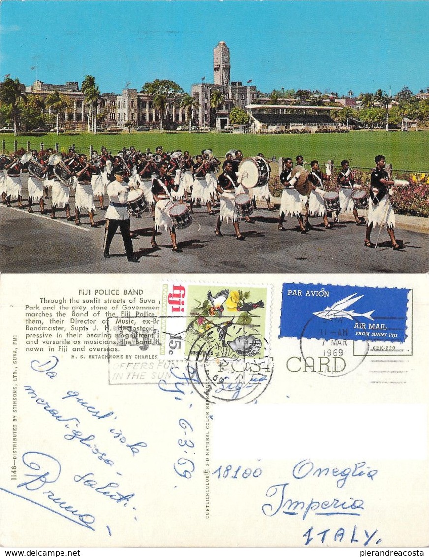 Fiji Police Band. Viaggiata 1969 - Police - Gendarmerie