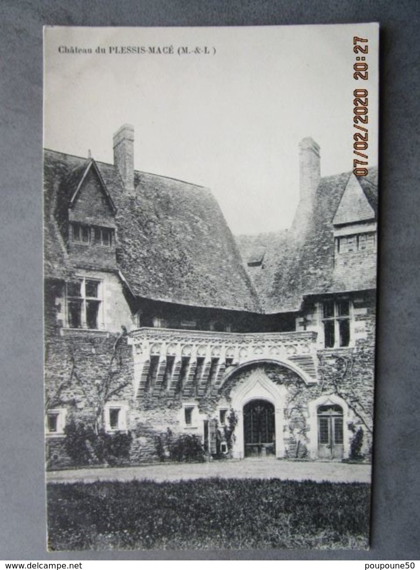 CPA 49 LLE PLESSIS MACE  (longuenée En Anjou) Près Angers - Balcon Renaissance Château Du Pléssis Macé Vers 1910 - Autres & Non Classés