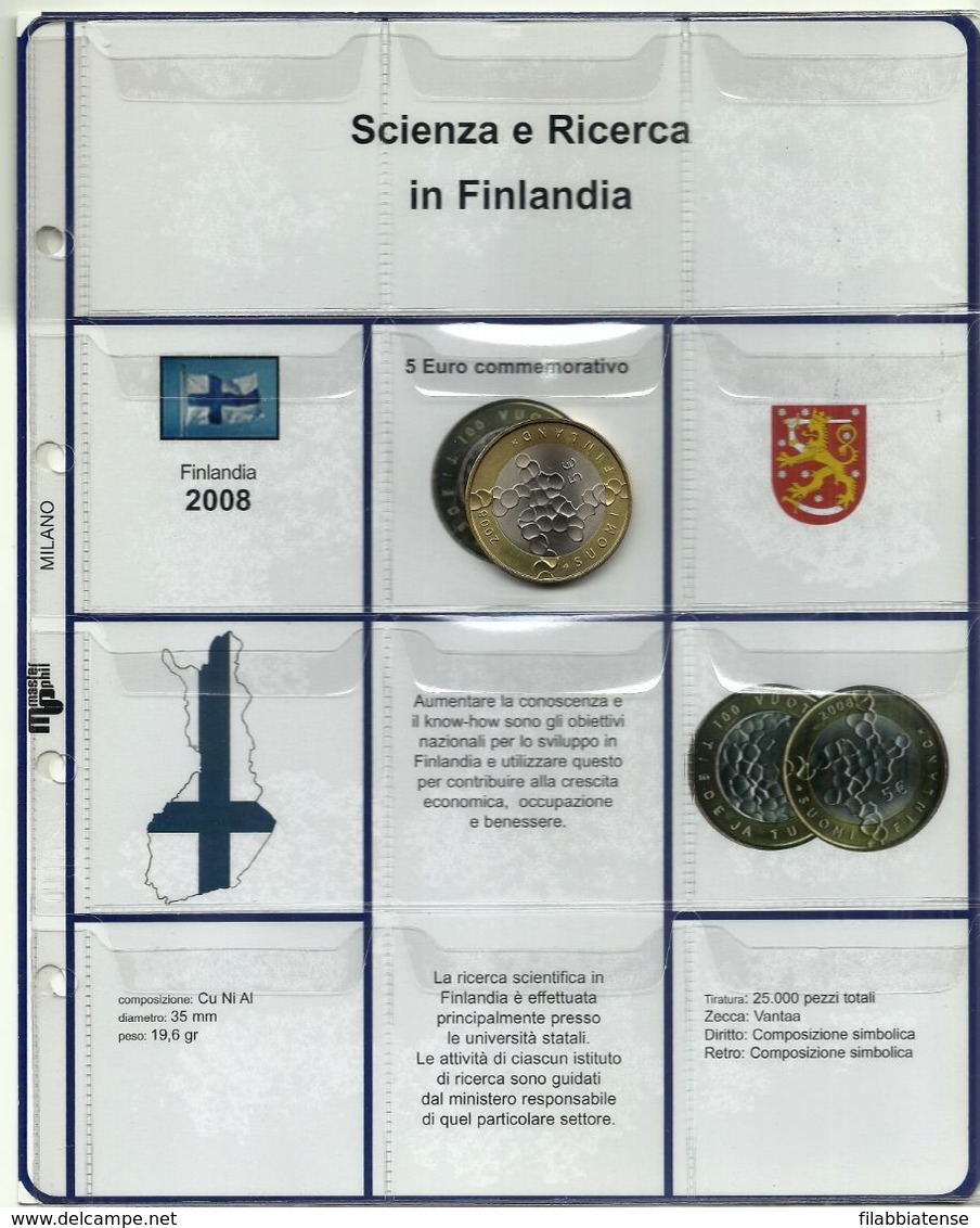 2008 - Finlandia 5 Euro Scienza E Ricerca - Finland