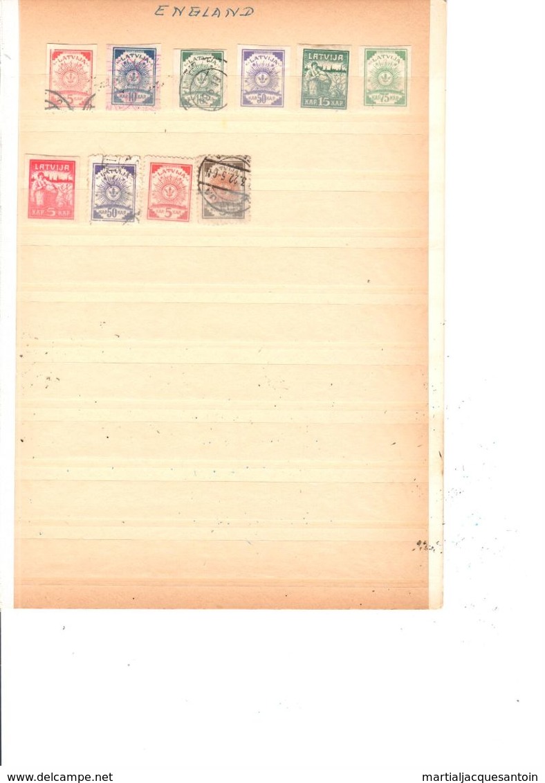 LETTONIE / LATVIJA 10 TIMBRES OBLITERES - Lettonie