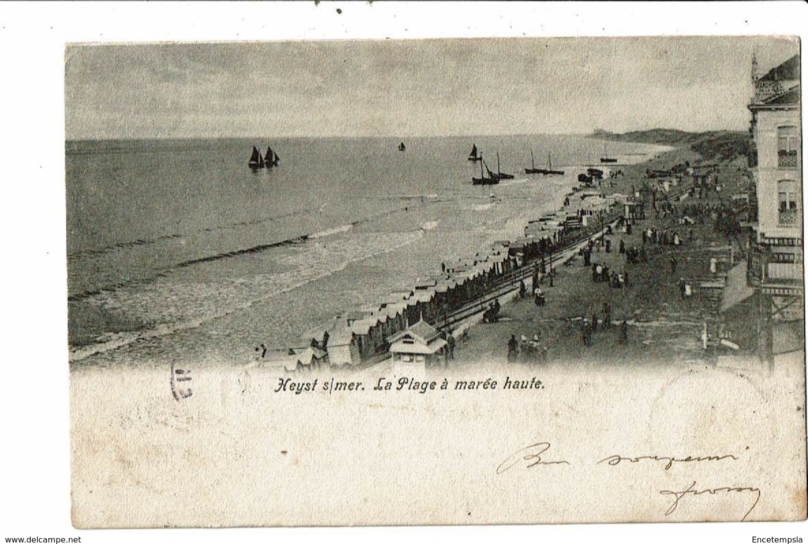 CPA- Carte Postale-Belgique- Heyst Sur Mer- La Plage à Marée Haute -1904 VM18496 - Heist