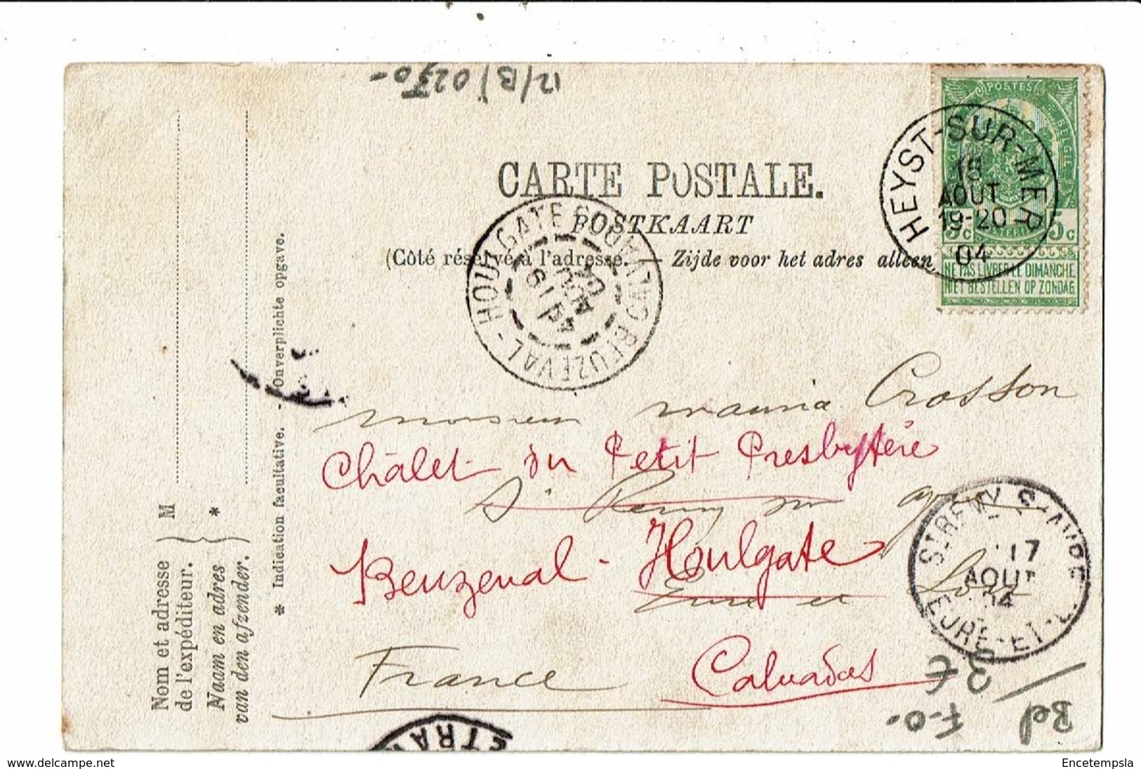 CPA- Carte Postale-Belgique- Heyst Sur Mer- La Plage à Marée Haute -1904 VM18496 - Heist