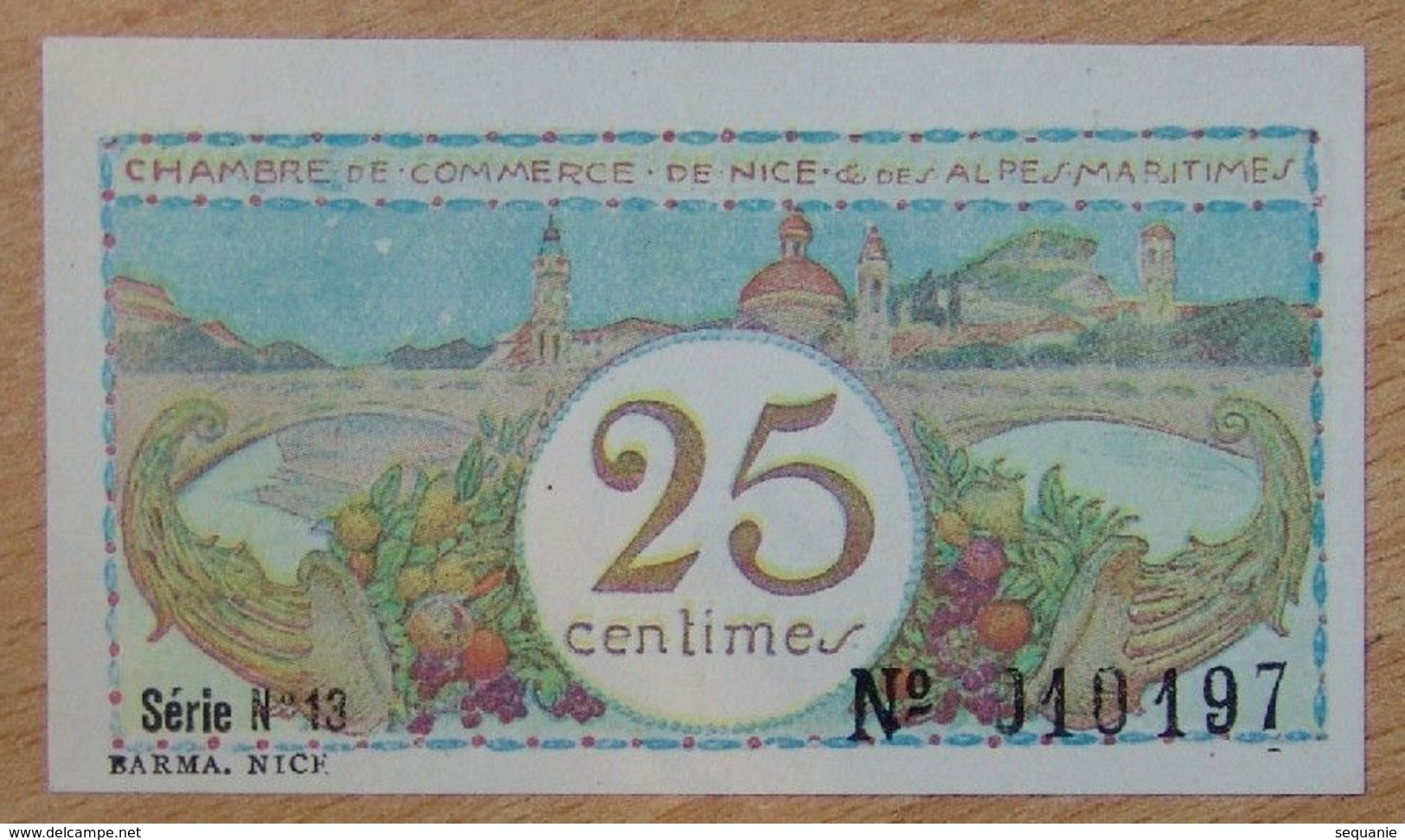 NICE (06)  25 Centimes  Chambre De Commerce  ND Série N°13 - Chamber Of Commerce