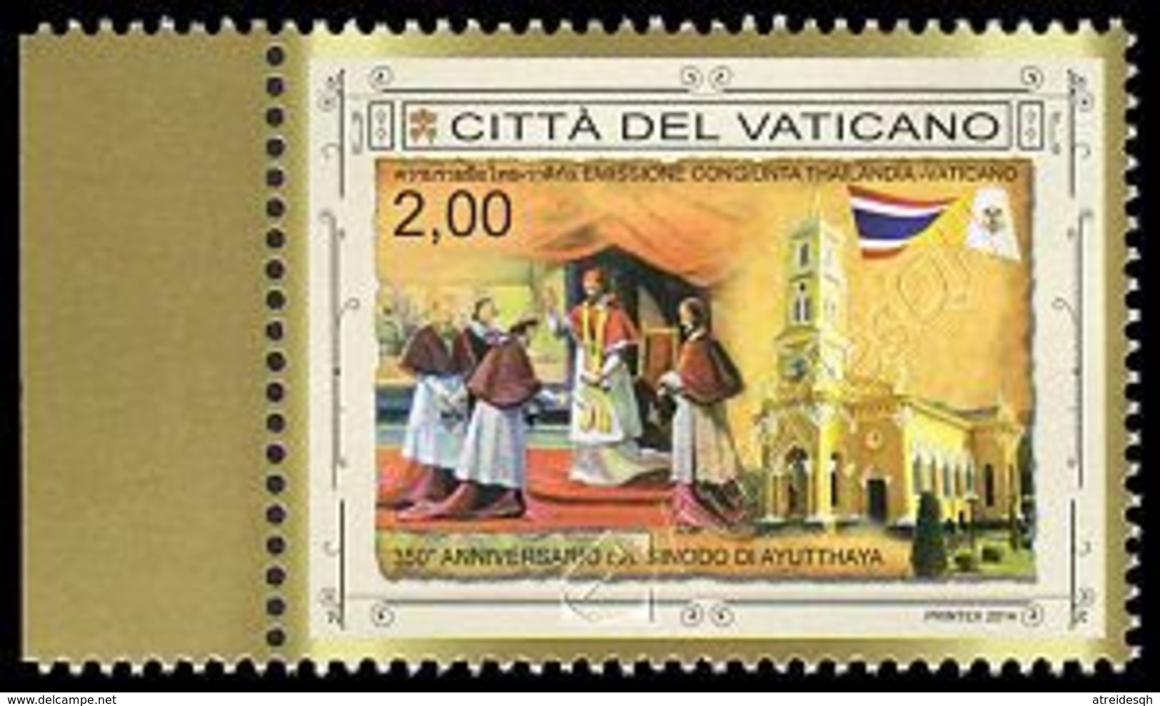 Vaticano / Vatican 2014: Sinodo Di Ayutthaya (cong. Thailandia) / Ayutthaya Synod (joint Issue With Thailand) ** - Emissioni Congiunte