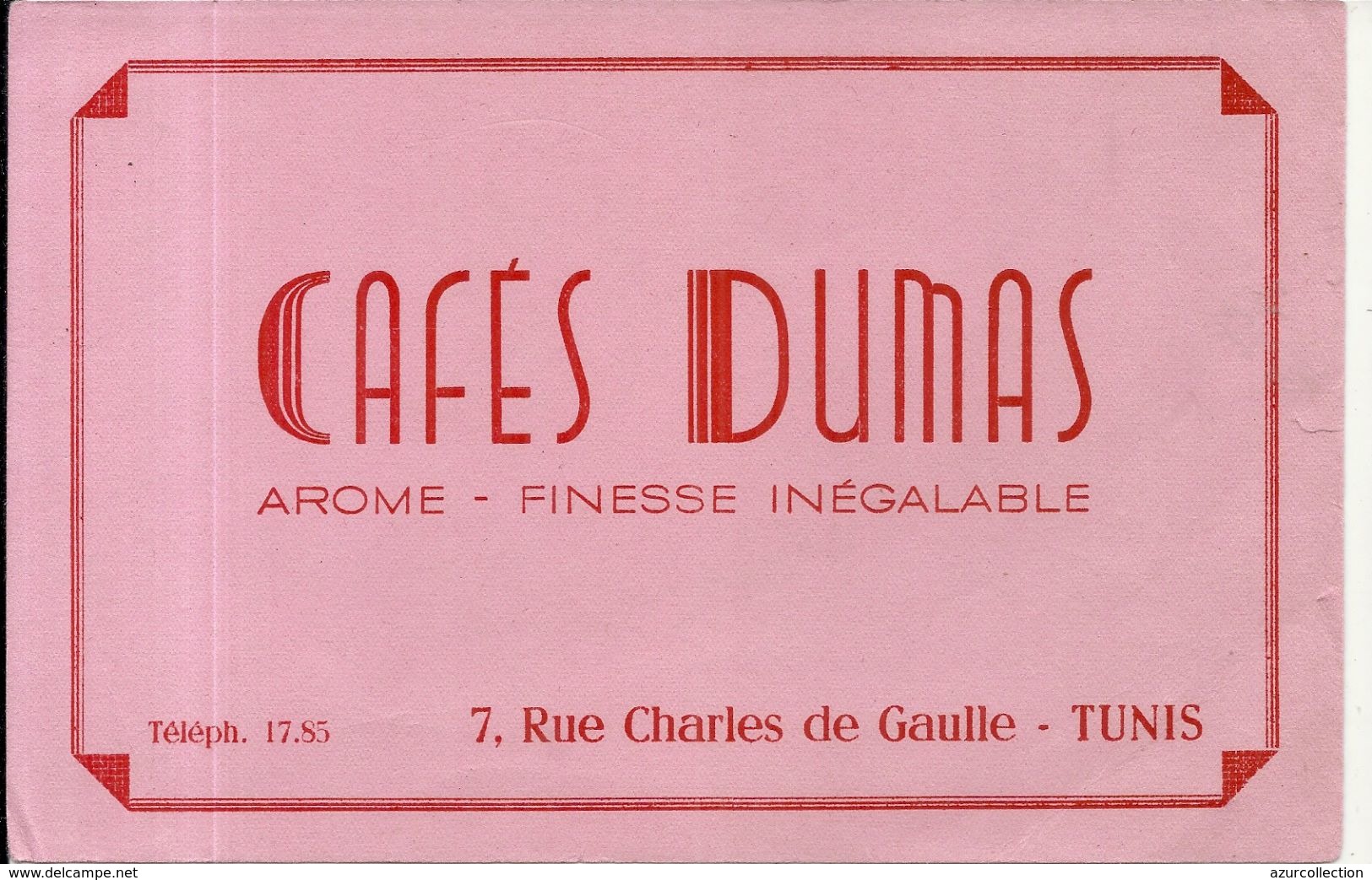 CAFE DUMAS . TUNIS - Café & Thé