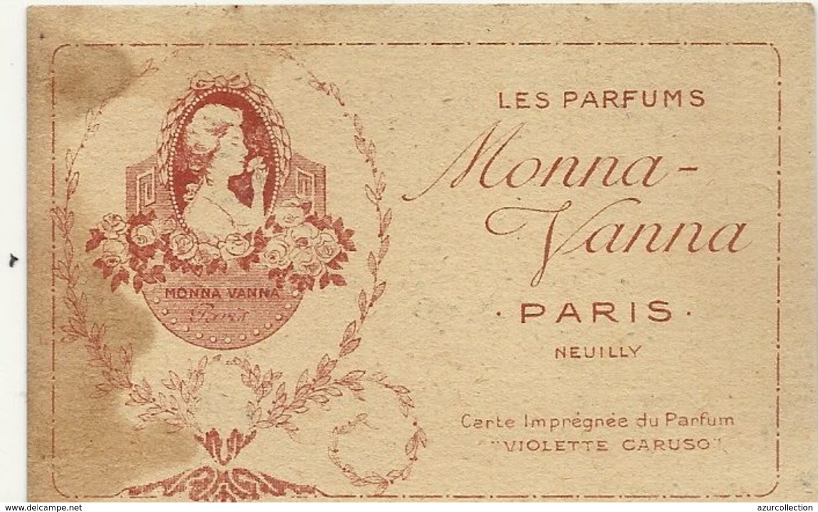 PARFUMS MONA VANNA . PARIS .VIOLETTE CARUSO - Antiquariat (bis 1960)