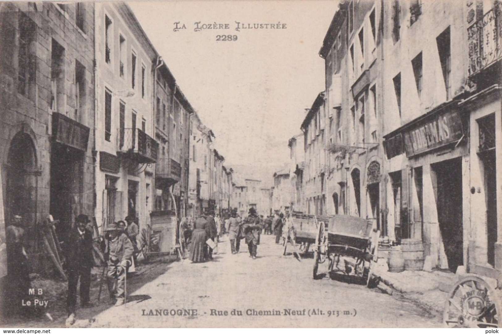 Ca - Cpa LANGOGNE (Lozère) - Rue Du Chemin Neuf - Langogne