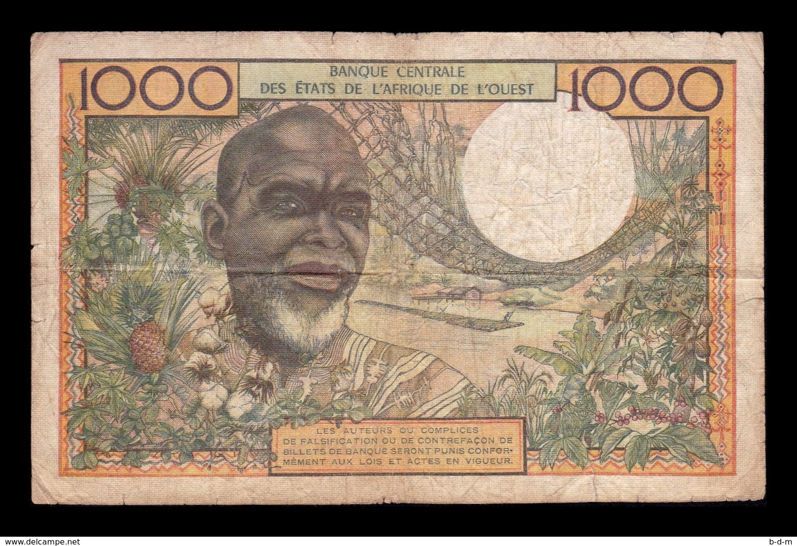 West African St. Senegal 1000 Francs 1961 Pick 703Kb BC- G - Senegal