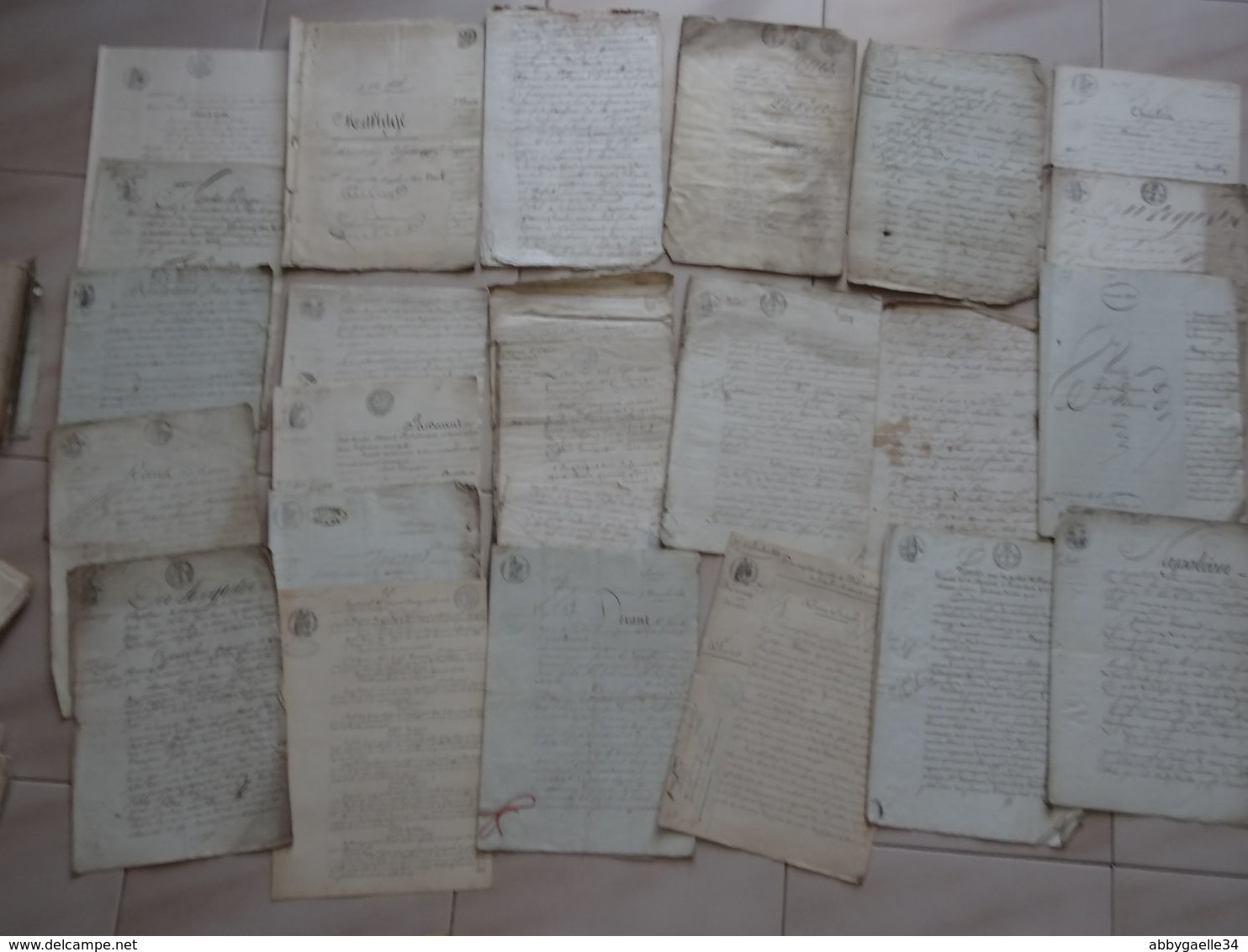 Lot Seine-Inférieure 3,5 Kg Papiers Timbrés, Généralités Généalogie, Partage, Succession, Liquidation Seine-Maritime - Matasellos Generales