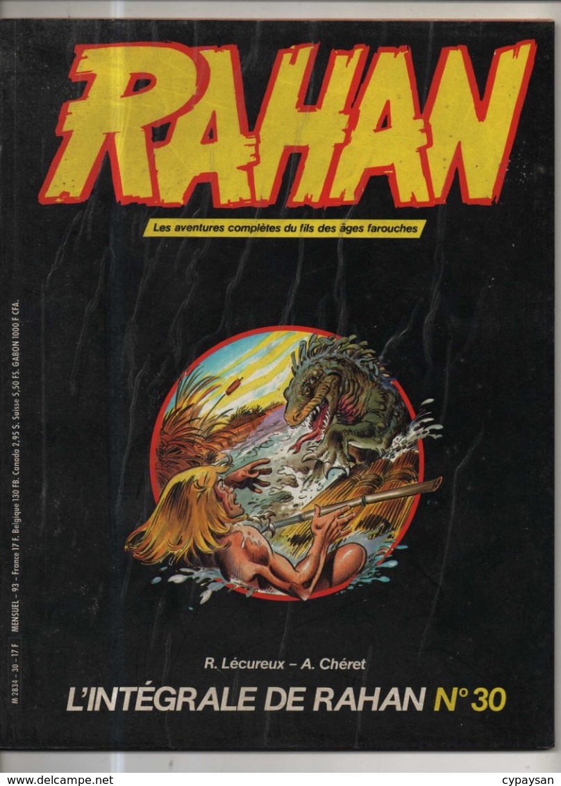 RAHAN INTEGRALE NOIRE N° 30 BE- 01/1985 Cheret Lecureux (BI4) - Rahan