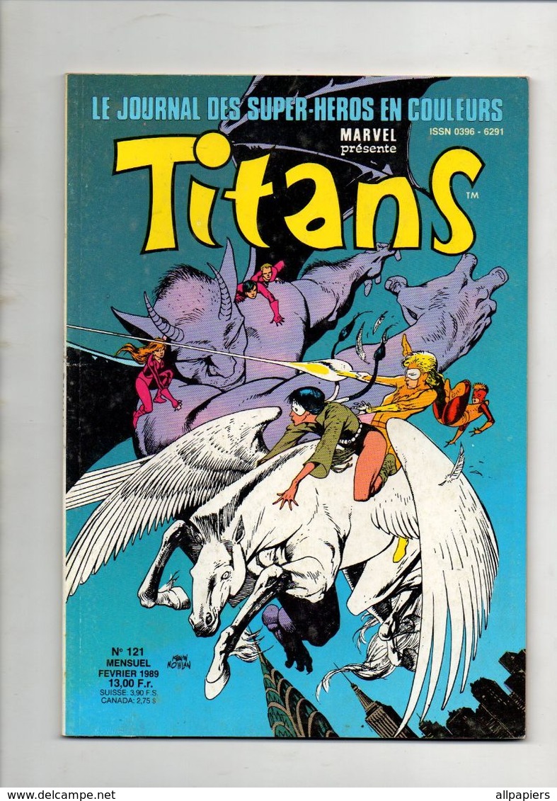 Titans N°121 Les Nouveaux Mutants - Les Vengeurs De La Côte Ouest de 1989 - Titans