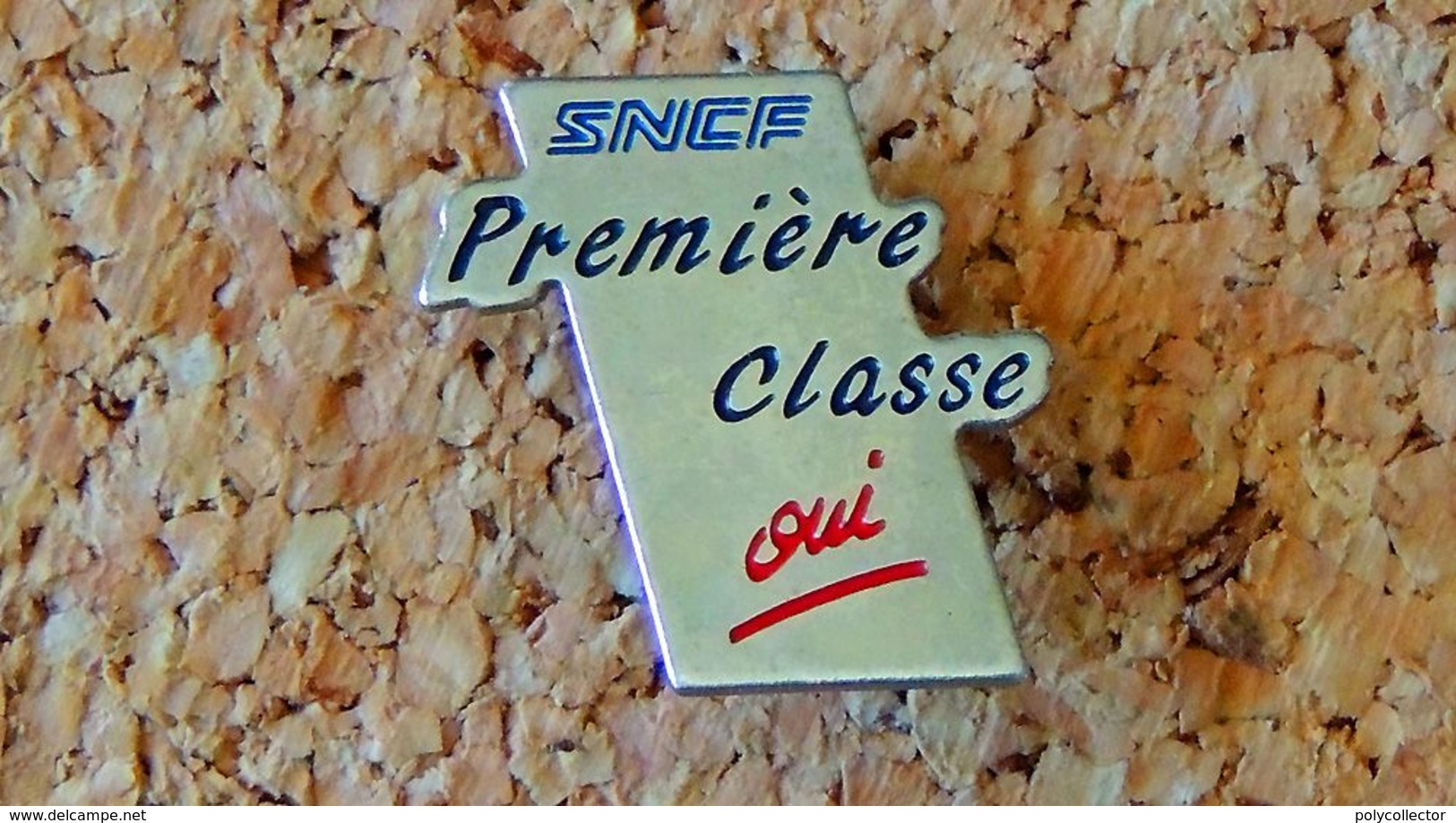 Pin's SNCF Train SNCF Première Classe Oui - Métal Argenté - Fabricant VPC ROUEN 1991 * - TGV