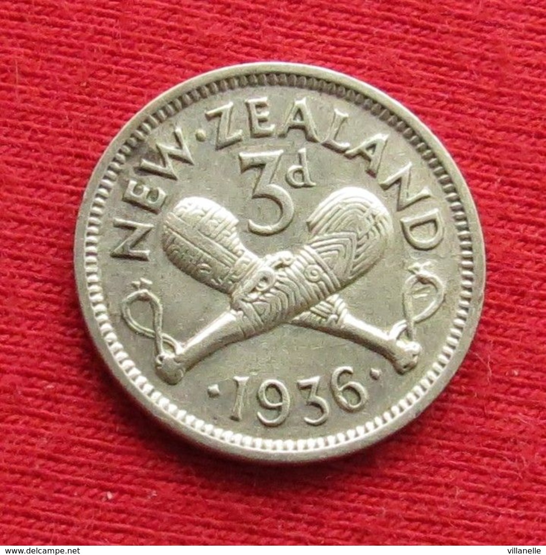 New Zealand 3 Pence 1936 KM# 1 Lt 334 Silver  Nova Zelandia Nuova Zelanda Nouvelle Zelande - Nueva Zelanda