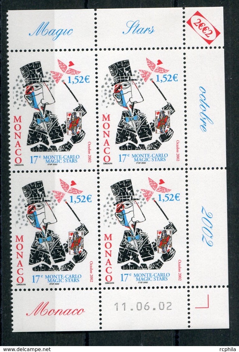 RC 18108 MONACO N° 2367 MAGIC STARS BLOC DE 4 COIN DATÉ NEUF ** TB - Unused Stamps