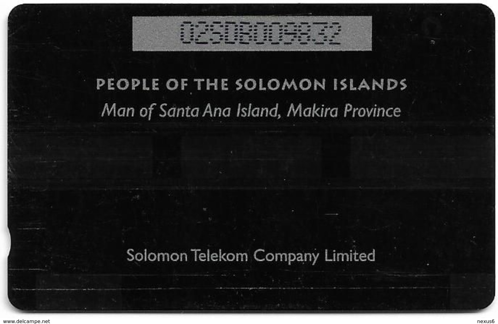 Solomon - Solomon Tel. - GPT - SOL-07 - 02SDB (Letter C) - Man From Santa Ana, 20$, Used - Islas Salomon