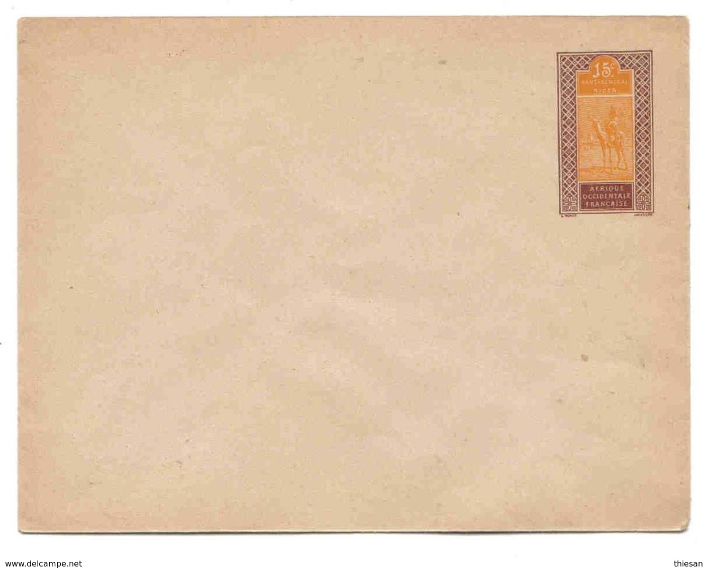 Haut Sénégal Et Niger Entier Enveloppe 15 Ctes Méhariste Stationary Ganzsache Cover Lettre Belege Briefe - Other & Unclassified