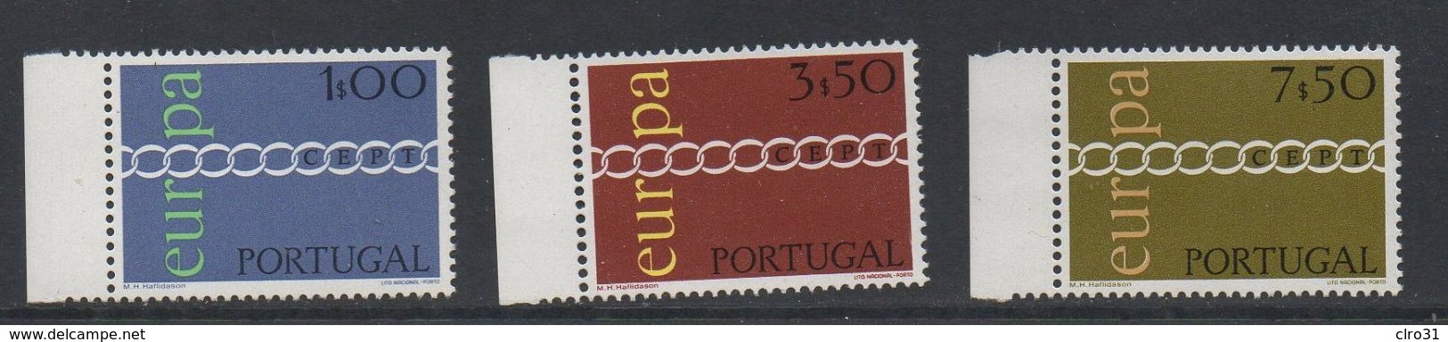 PORT 1971  Timbres Europa  N°YT  1107-1109  ** MNH . - Unused Stamps