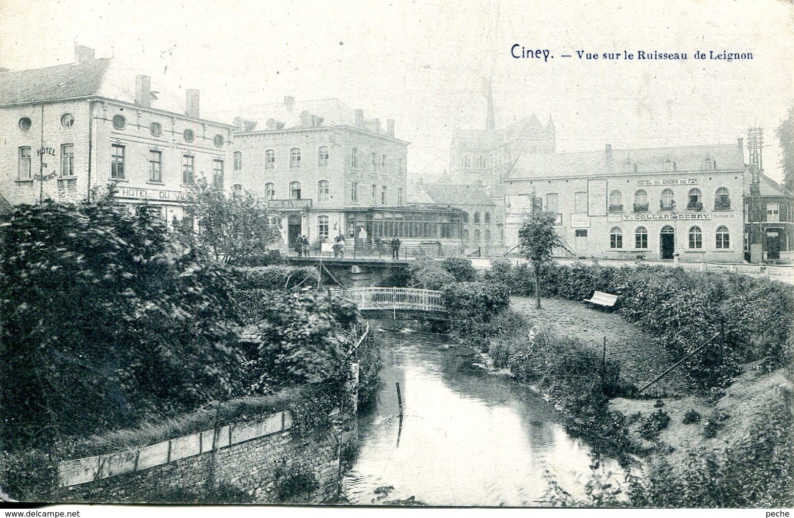 N°1871 R -cpa Ciney -vue Sur Le Ruisseau De Leignon- - Ciney