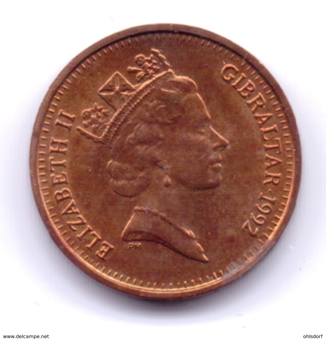 GIBRALTAR 1992: 1 Penny, KM 20 - Gibilterra