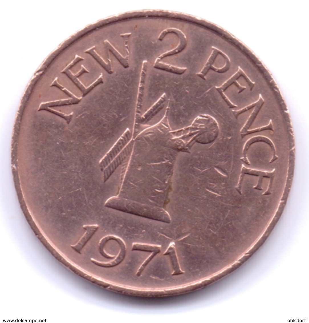 GUERNSEY 1971: 2 New Pence, KM 22 - Guernesey