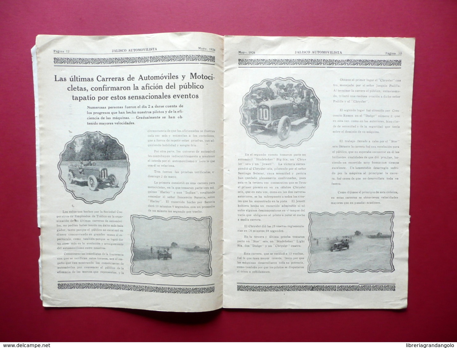 Jalisco Automovilista Mariano Padilla Anno II Num. 17 Maggio 1926 Messico Auto - Non Classés