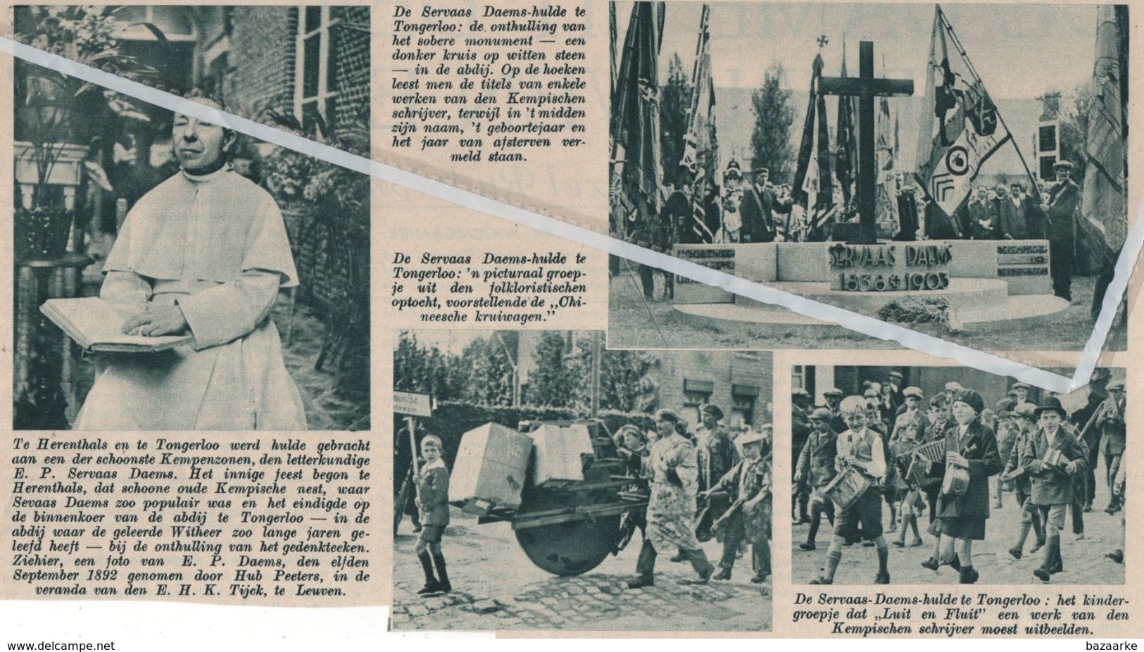 TONGERLOO..HERENTALS..1935.. DE SERVAAS-HULDE ONTHULLING VAN HET SOBERE MONUMENT - Ohne Zuordnung