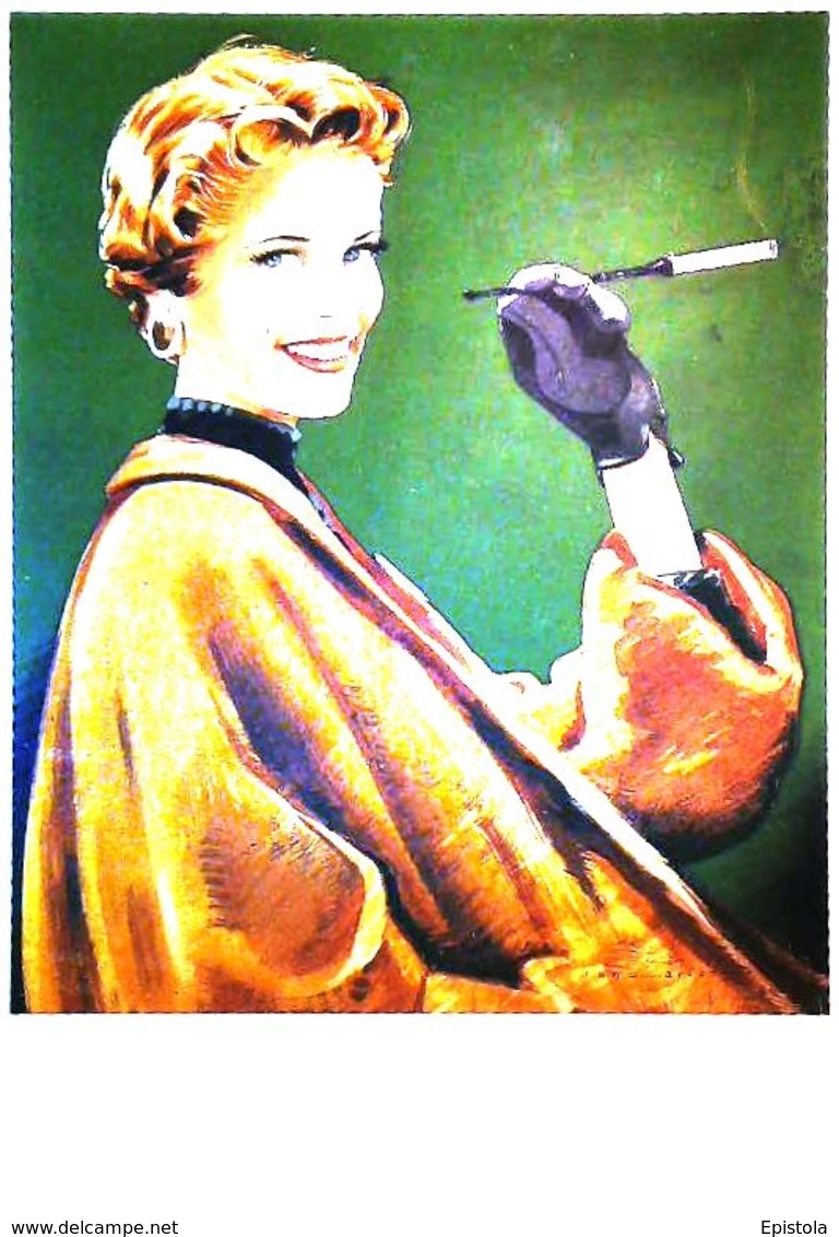 Carte Postale Cigarette Fume Cigarette  Femme - Fume-Cigarettes