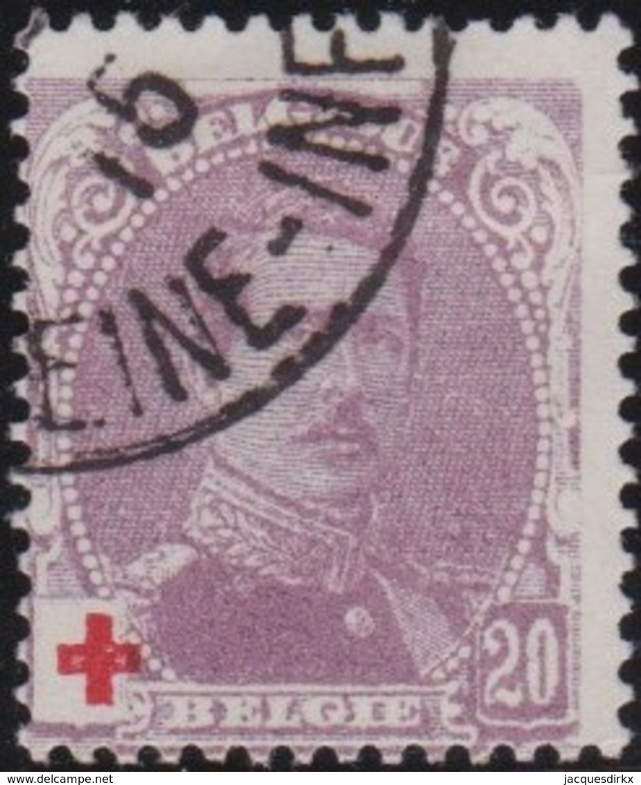 Belgie     .    OBP        .   131   .      O      .       Gebruikt  .   /    .    Oblitéré - 1914-1915 Red Cross