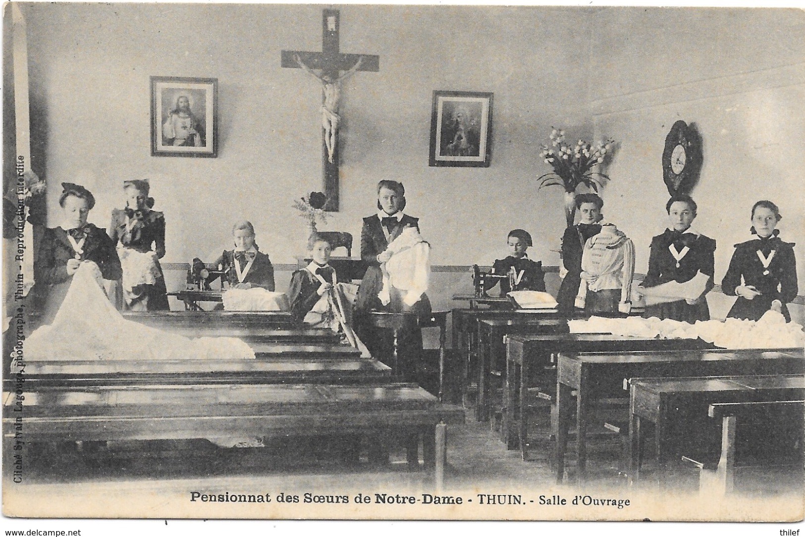 Thuin NA102: Pensionnat Des Soeurs De Notre-Dame. Salle D'Ouvrage 1913 - Thuin