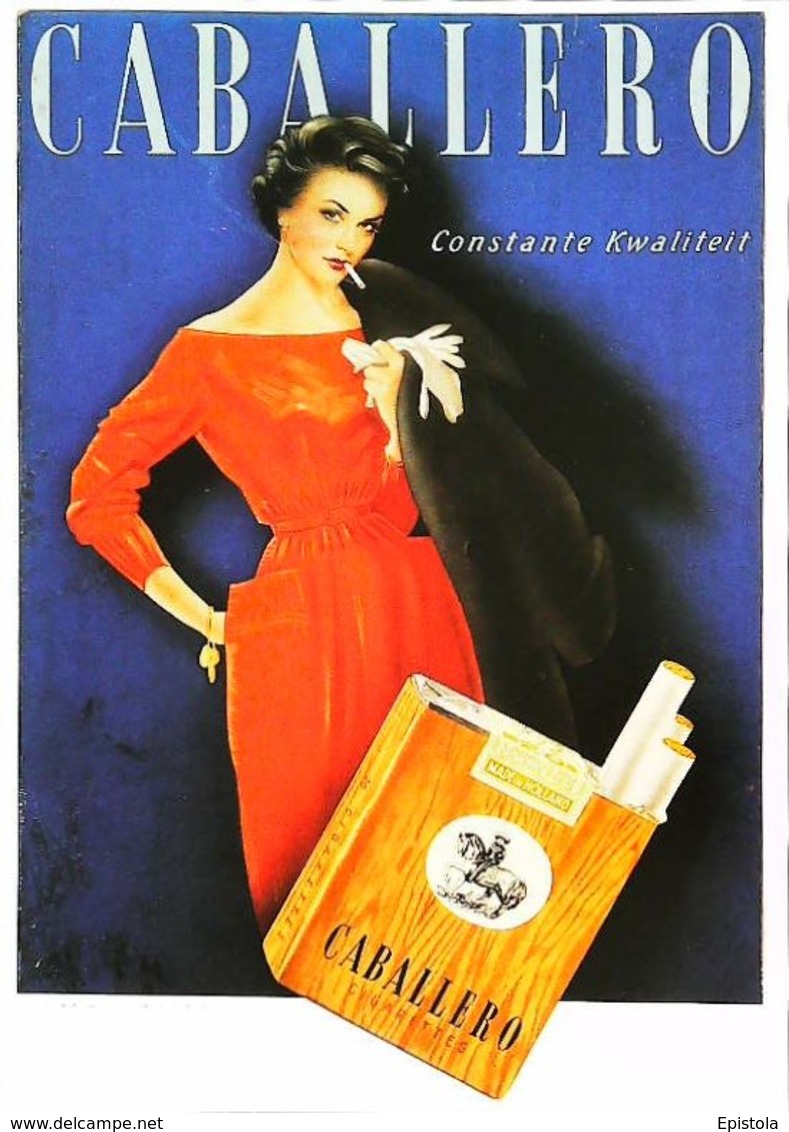 Carte Postale  Publicité   Cigarette  Caballero  Constante Kwaliteil    Illustration  Reproduction - Cigarette Holders