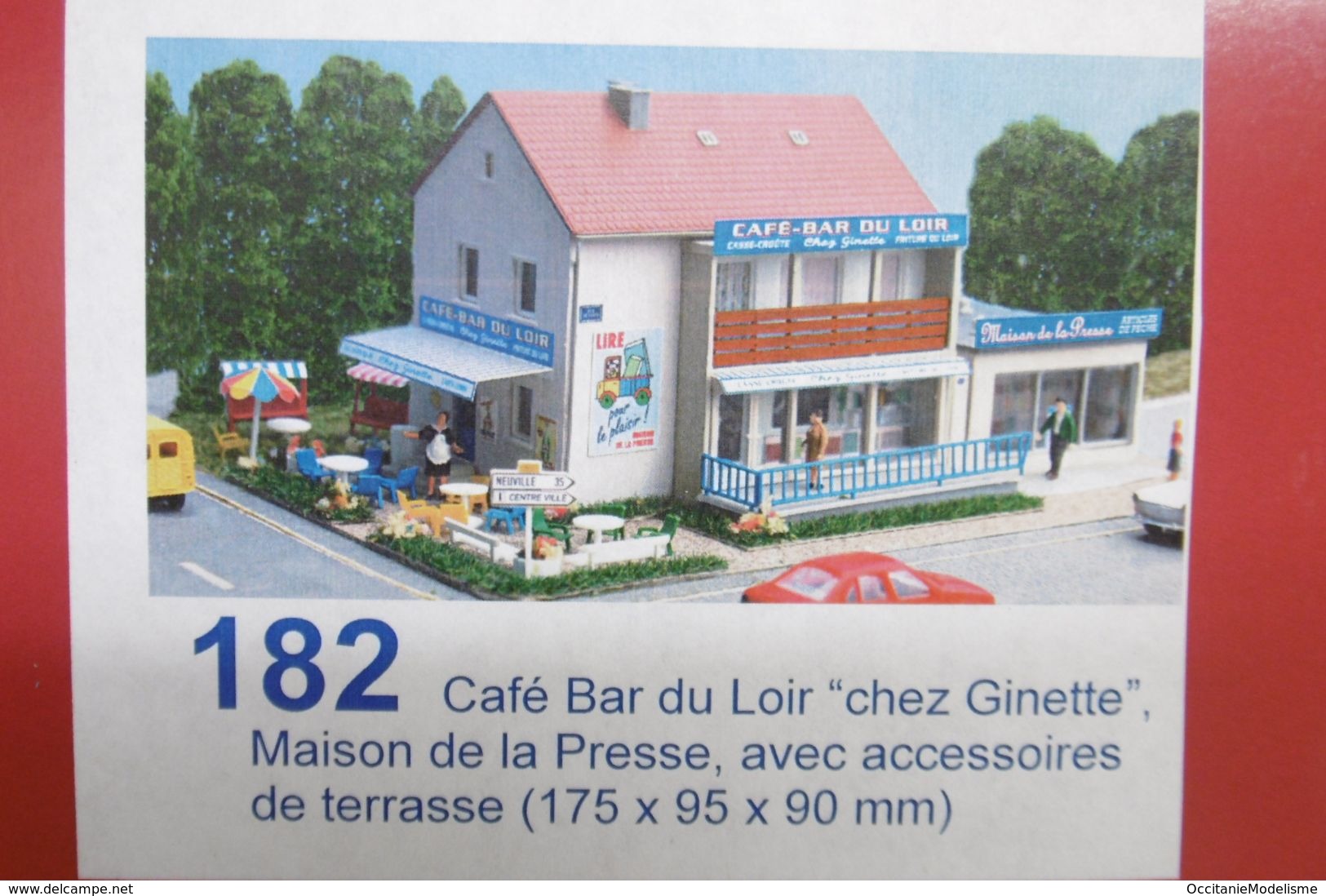 SAI - CAFÉ BAR DU LOIR Chez Ginette Maison De La Presse Maquette Réf. 182 Neuf NBO HO 1/87 - Décors