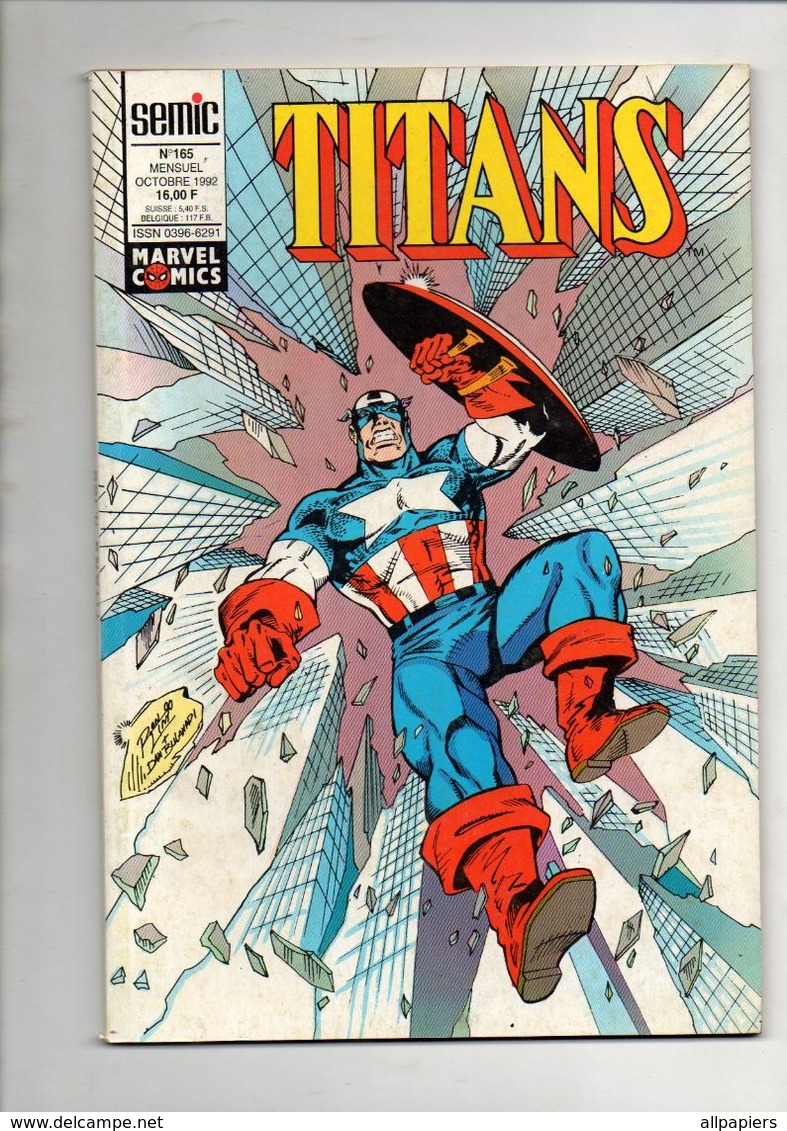 Titans N°165 Captain America - Les Vengeurs De La Côte Ouest - Excalibur De 1992 - Titans