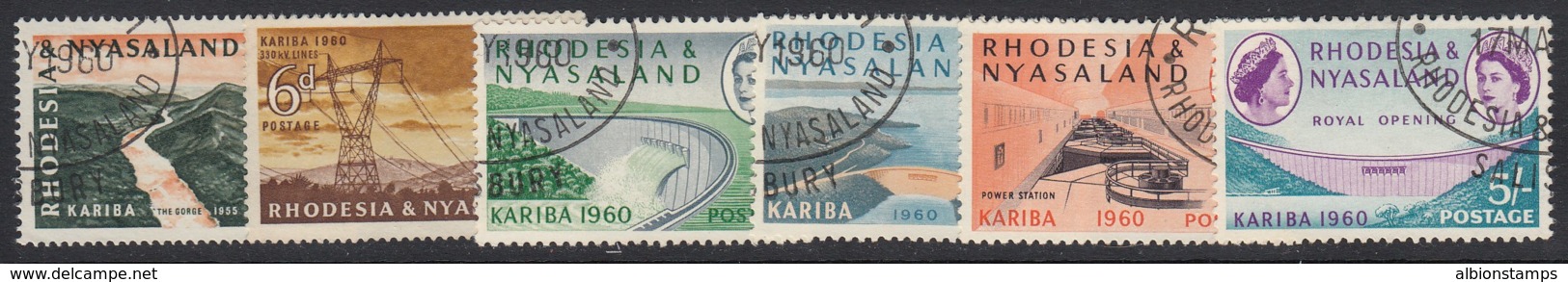 Rhodesia & Nyasaland, Sc 172-177 (SG 32-37), Used - Rhodesia & Nyasaland (1954-1963)