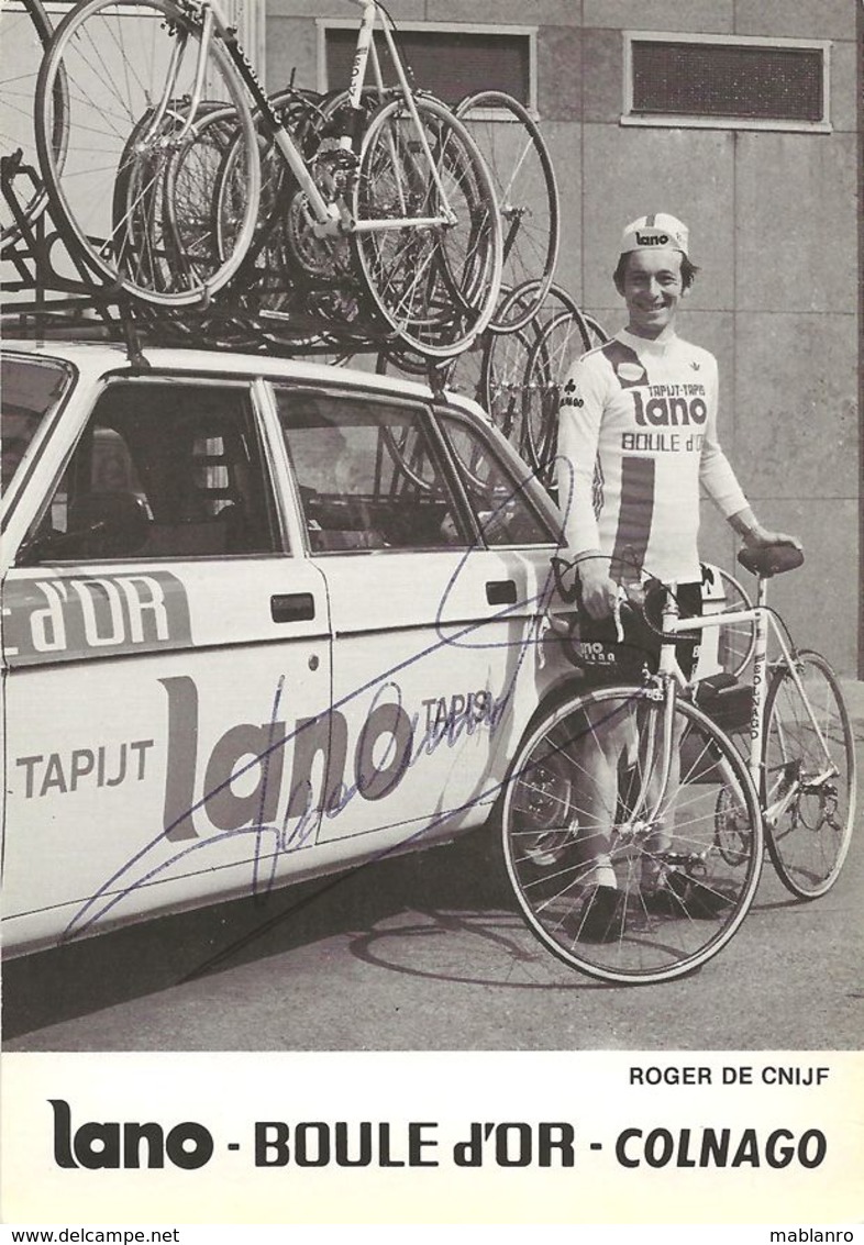 CARTE CYCLISME ROGER DE CNIJF TEAM LANO BOULE D'OR 1979 - Wielrennen