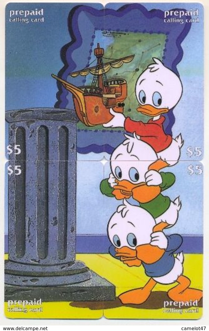 Disney $5, LDPC, 4 Prepaid Calling Cards, PROBABLY FAKE, # Fd-38 - Puzzle