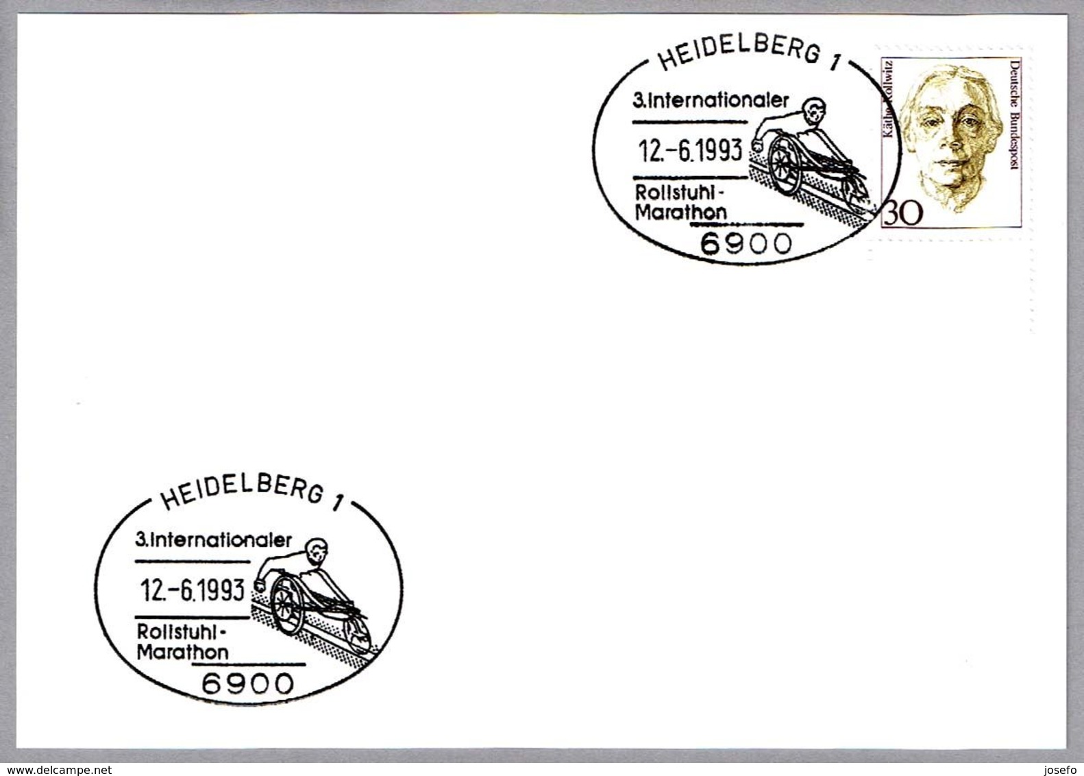 MARATON EN SILLA DE RUEDAS - WHEELCHAIR MARATHON. Heidelberg 1993 - Handisport