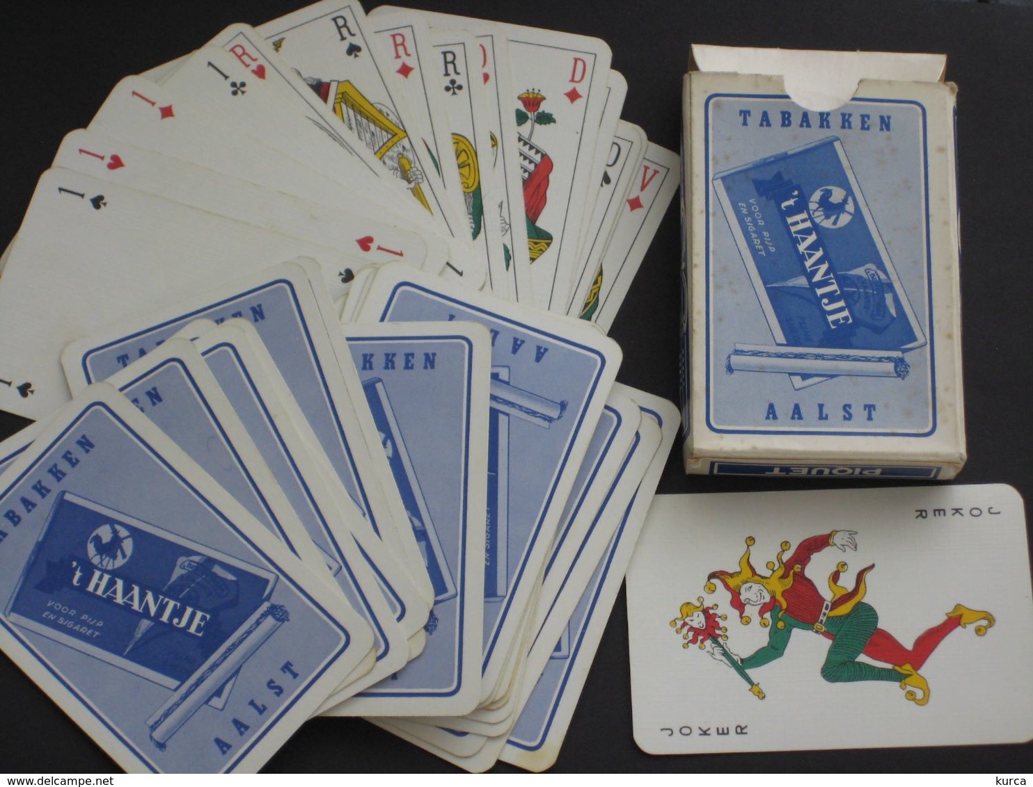 Compleet Oud Spel Kaarten 32+1joker Tabakken 't HAANTJE - AALST Tabac Tabak - 32 Carte