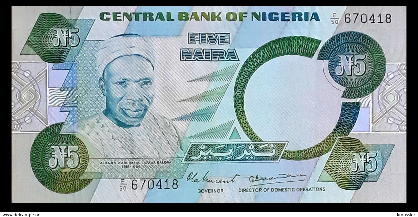 # # # Seltene Banknote Nigeria 5 Naira # # # - Niger