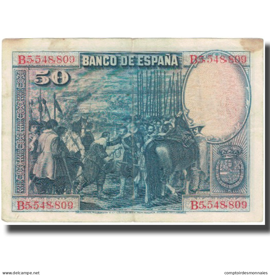 Billet, Espagne, 50 Pesetas, 1928, 1928-08-15, KM:75a, TB - 50 Pesetas