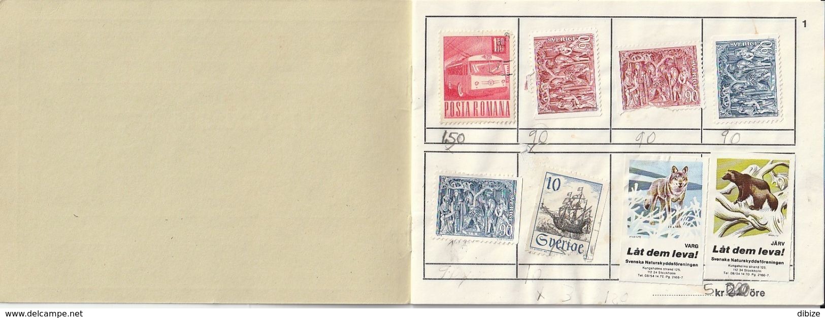 Sweden. Stamp Album. Selection Booklet. 12 Sheets Including 1 Full. - Petit Format, Fond Blanc