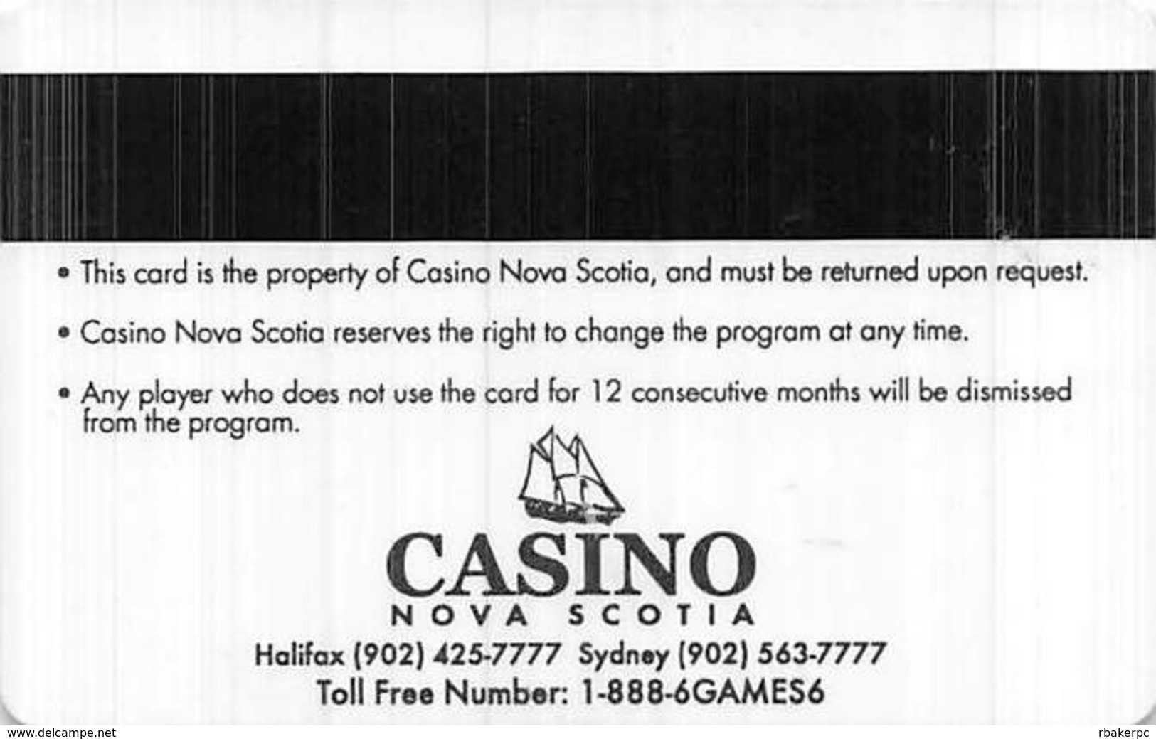 Casino Nova Scotia - Canada - Slot Card - Casinokarten